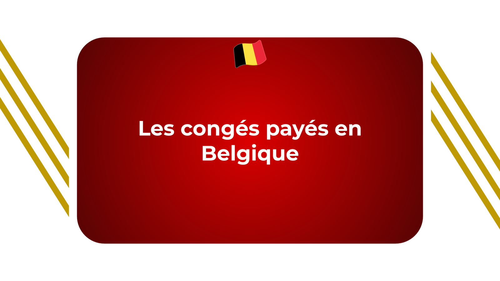 Congés payés Belgique