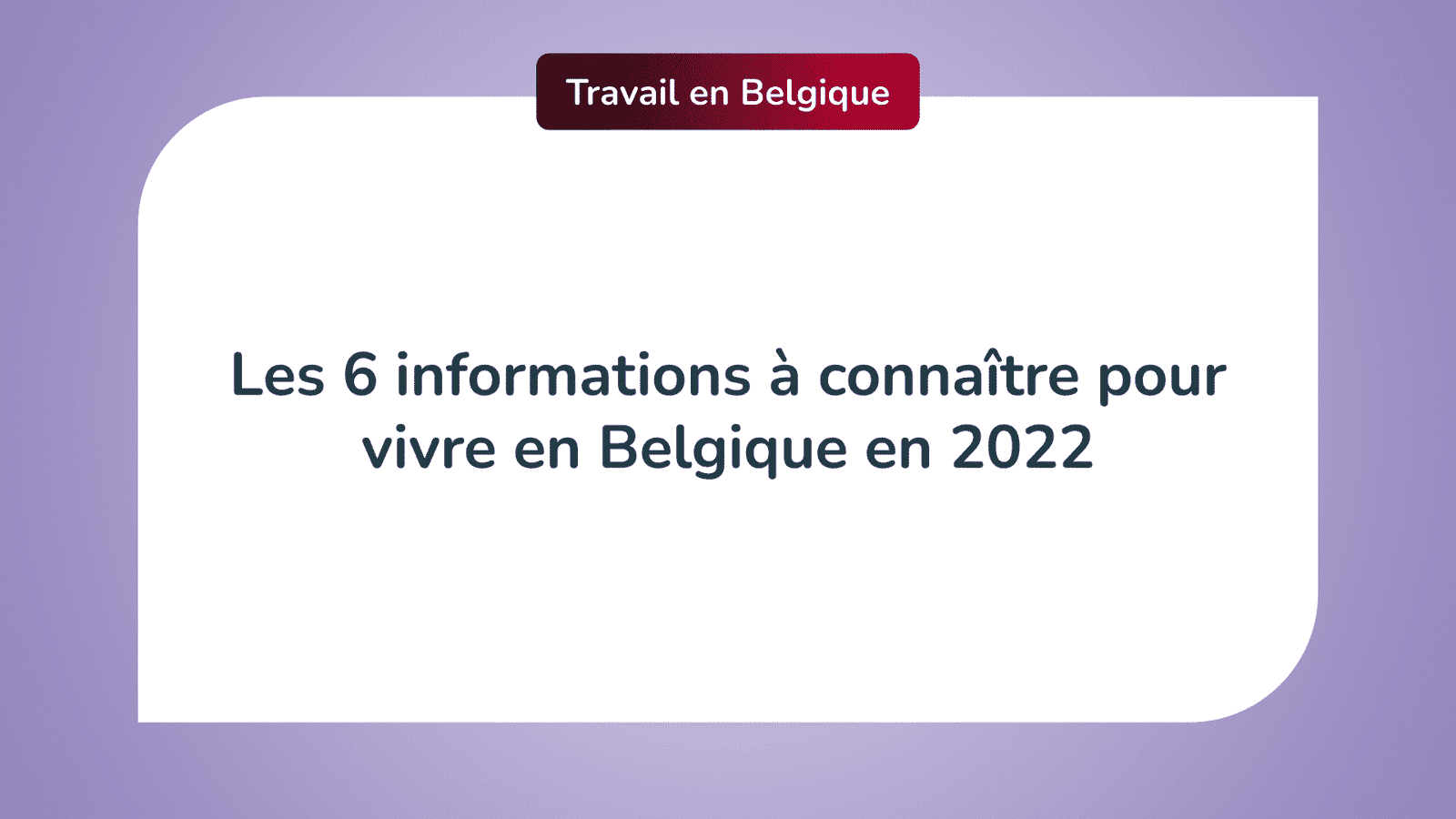 Vivre en Belgique